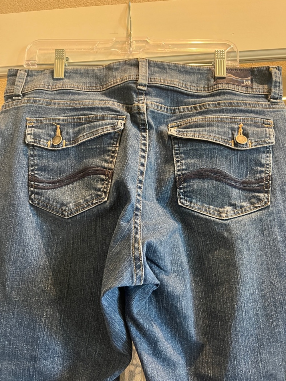 Lee Women's Medium Blue Wide-Leg Jeans - Picture 5 of 8